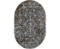Cumpăra Covor Zynet 160 x 230 2458B_A4584 Yellow/Black Oval la Rafi Decor