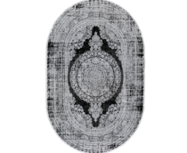 Cumpăra Covor Zynet 200 x 290 2437D_A4324 Bone/Black Oval la Rafi Decor