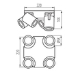 Cumpăra Spot iOS Black LP729-4C la Rafi Decor